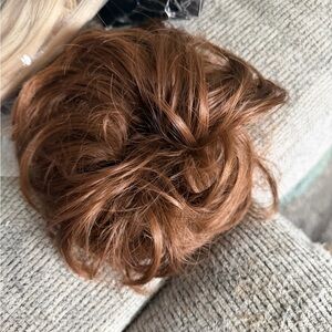 Synthetic Hair Bun - Copper Brown Hairpiece for Women